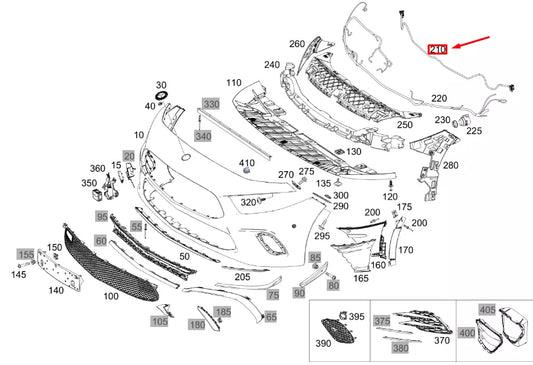NEW MB A W177 FRONT PEDESTRIAN PROTECTION PRESSURE SENSOR A1779051006 ORIGINAL