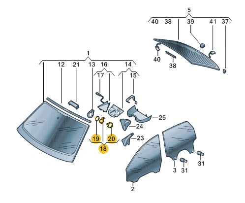 NEW AUDI A1 SPORTBACK GB RAIN SENSOR 81A955555B ORIGINAL