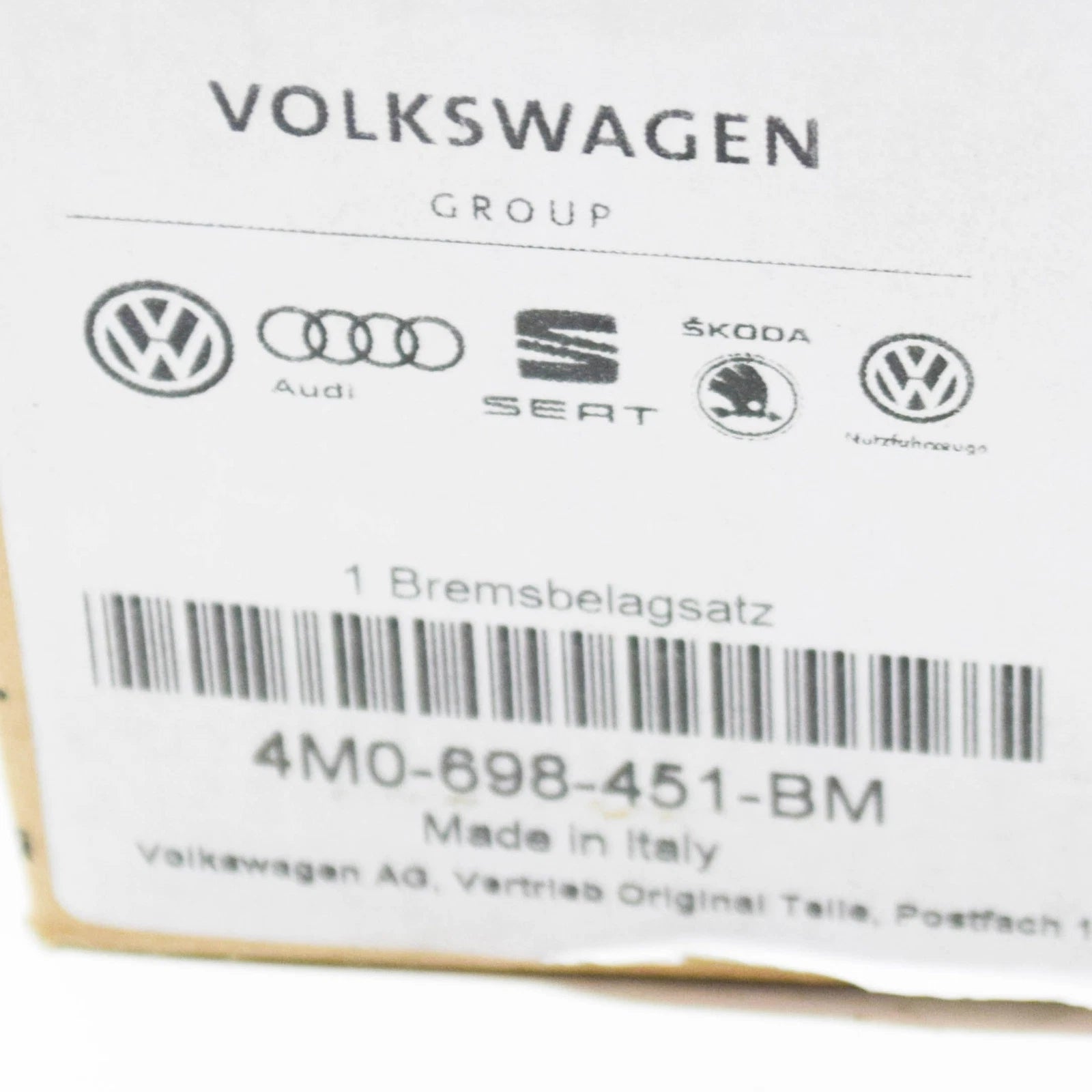 NEW AUDI Q7 4M REAR BRAKE PADS SET 4M0698451BM ORIGINAL