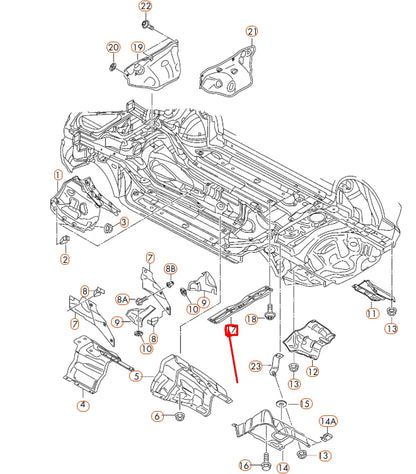 NEW AUDI A6 C7 REAR FLOOR PLATE CONNECTING STRUT 4G0803183A ORIGINAL