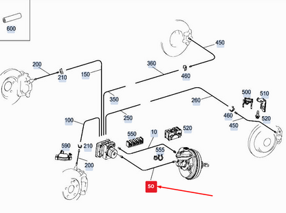 new mercedes-benz gle w167 brake line a1674207500 original