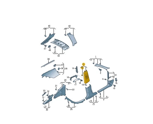 NEW AUDI A6 AVANT C7 RIGHT UPPER B PILLAR TRIM 4G0867244AHF6