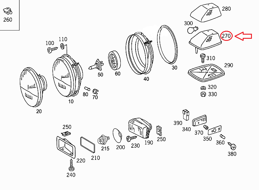 NEW MB G-CLASS W463 FRONT WING TURN SIGNAL LAMP A4638200021 ORIGINAL