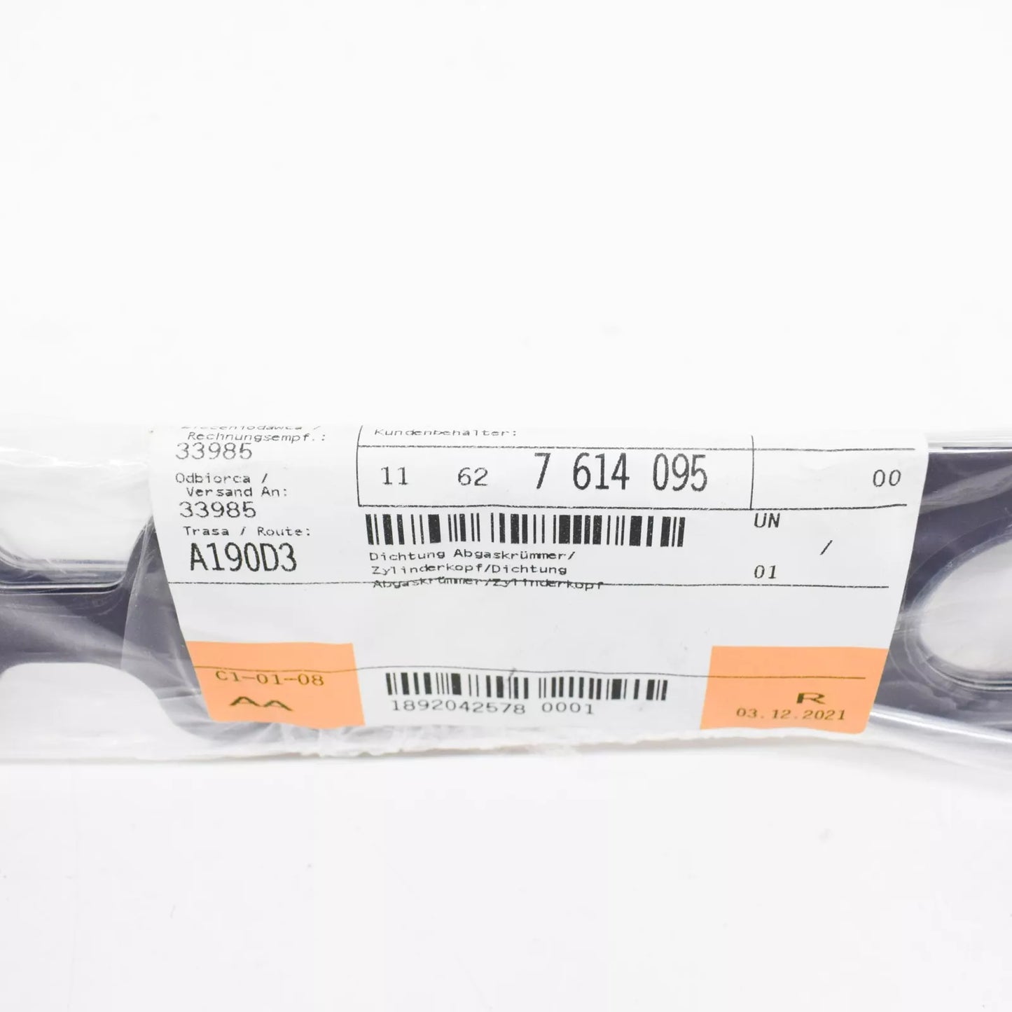 NEW BMW 5 GT F07 EXHAUST MANIFOLD GASKET 11627614095 7614095 550I ORIGINAL