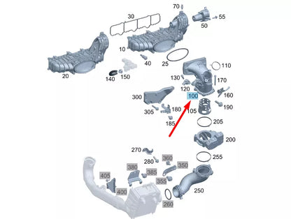 NEW MERCEDES-BENZ C W204 INTAKE MANIFOLD CHARGE AIR PIPE A6510904000 ORIGINAL