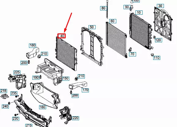 NEW MERCEDES-BENZ C-CLASS W205 AMG WATER COOLER RADIATOR A0995005403