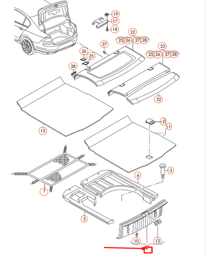 new vw passat b8 trunk lock carrier cover trim 3g5863459a82v original