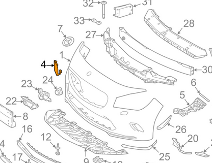 NEW MB CLA C117 AMG FRONT BUMPER TOW HOOK CAP COVER A11788516019999 ORIGINAL