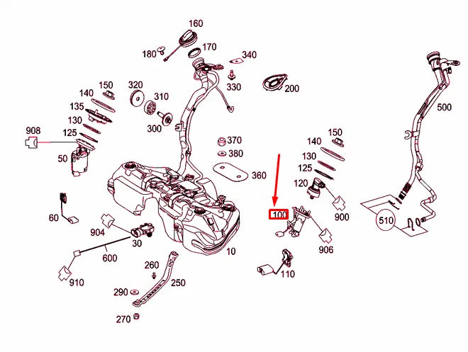 NEW MERCEDES-BENZ C W204 FUEL PUMP ASSEMBLY A2044704494 ORIGINAL