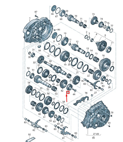 NEW VW TRANSPORTER VI T6 GEARBOX GROOVED BALL BEARING 0A5311206E