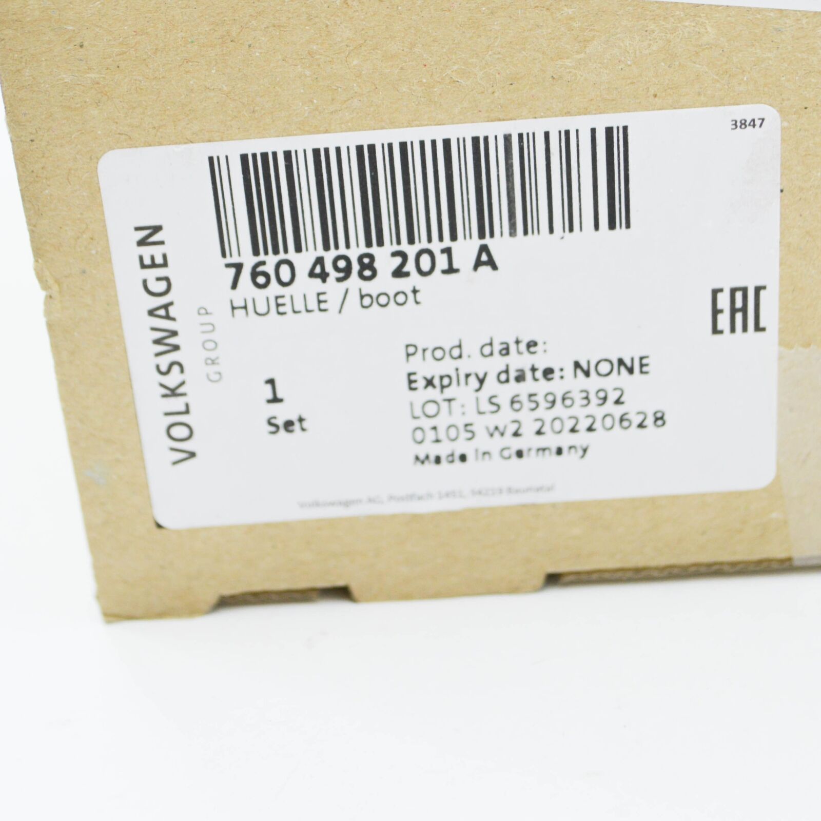 NEW AUDI A6 C8 FRONT INNER JOINT SLEEVE ASSEMBLY PARTS 760498201A ORIGINAL