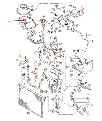 NEW VOLKSWAGEN TIGUAN 5N MK1 ENGINE COOLANT HOSE 5N0122101AD