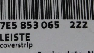 NEW VOLKSWAGEN TRANSPORTER T6 FRONT LEFT CHROME COVER TRIM 7E5853065 2ZZ