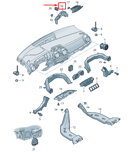 new audi q2 ga water drain panel rain channel lhd 8v1819979b9b9 original