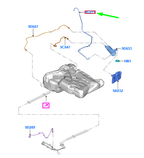 new ford kuga mk2 c520 fuel vapour system tube hose assy 1820390 original