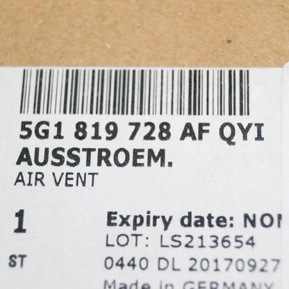 NEW VW GOLF MK7 CENTER AIR VENTS W/ SAT NAV TRIM 5G1819728AFQYI LHD ORIGINAL