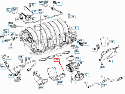 NEW MERCEDES-BENZ ML W164 INTAKE MANIFOLD GASKET A1591410580 ORIGINAL