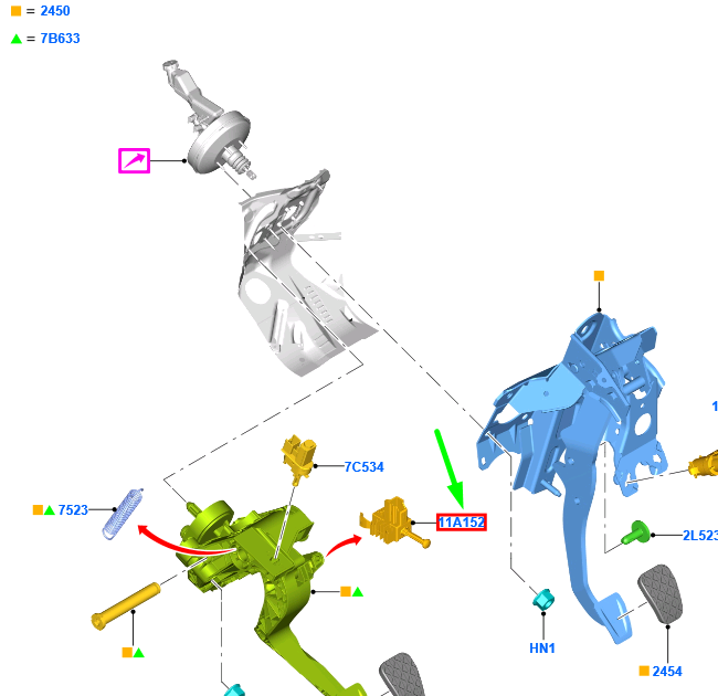 new ford ka mk3 starter inhibitor switch 3m5t-11a152-ab 1227338 original