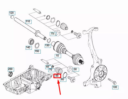 NEW MERCEDES-BENZ S W221 FRONT AXLE SHAFT WHEEL SIDE BOOT A1693660191 ORIGINAL