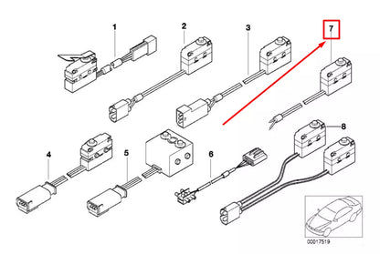 NEW BMW 3 E46 TRUNK LID KEY BUTTON MICRO SWITCH 8185792 51138185792 ORIGINAL