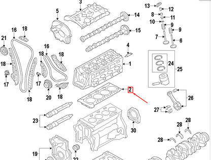 NEW VOLKSWAGEN BEETLE A5 ENGINE CYLINDER HEAD GASKET 06H103383AF ORIGINAL
