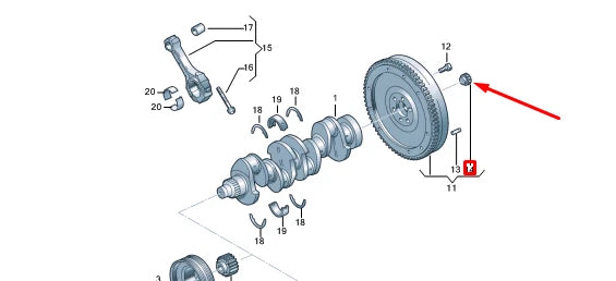 NEW VOLKSWAGEN CRAFTER 2F CAMSHAFT NEEDLE BEARING 03L105313 ORIGINAL
