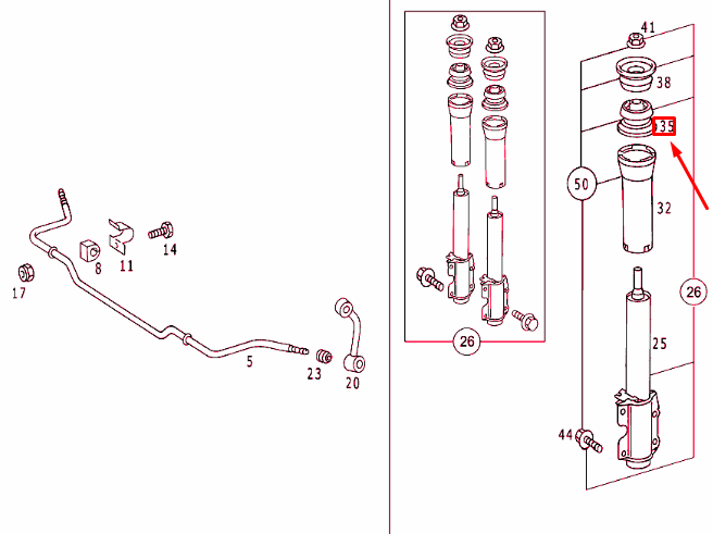 NEW MERCEDES-BENZ SPRINTER 903 FRONT STRUT RUBBER MOUNTING A9013231185 ORIGINAL