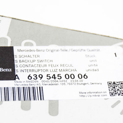 NEW MB VIANO W639 REVERSE LIGHT SWITCH A6395450006 ORIGINAL