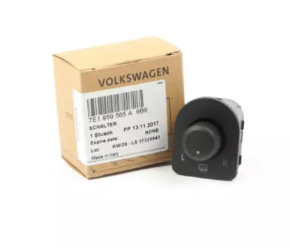 NEW VW TRANSPORTER T5 EXTERIOR MIRROR SWITCH 7E1959565A9B9 ORIGINAL