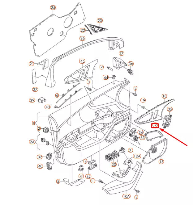 NEW AUDI A6 C7 FRONT RIGHT DOOR LOUDSPEAKER COVER TRIM 4G00354244PK ORIGINAL