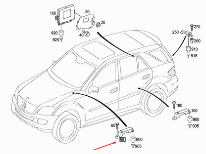 new mercedes-benz r w251 cockpit keyless entry antenna a1648201575 original
