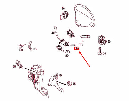 NEW MERCEDES-BENZ C W203 CRUISE CONTROL TERMOMAT SWITCH A0085452824 ORIGINAL