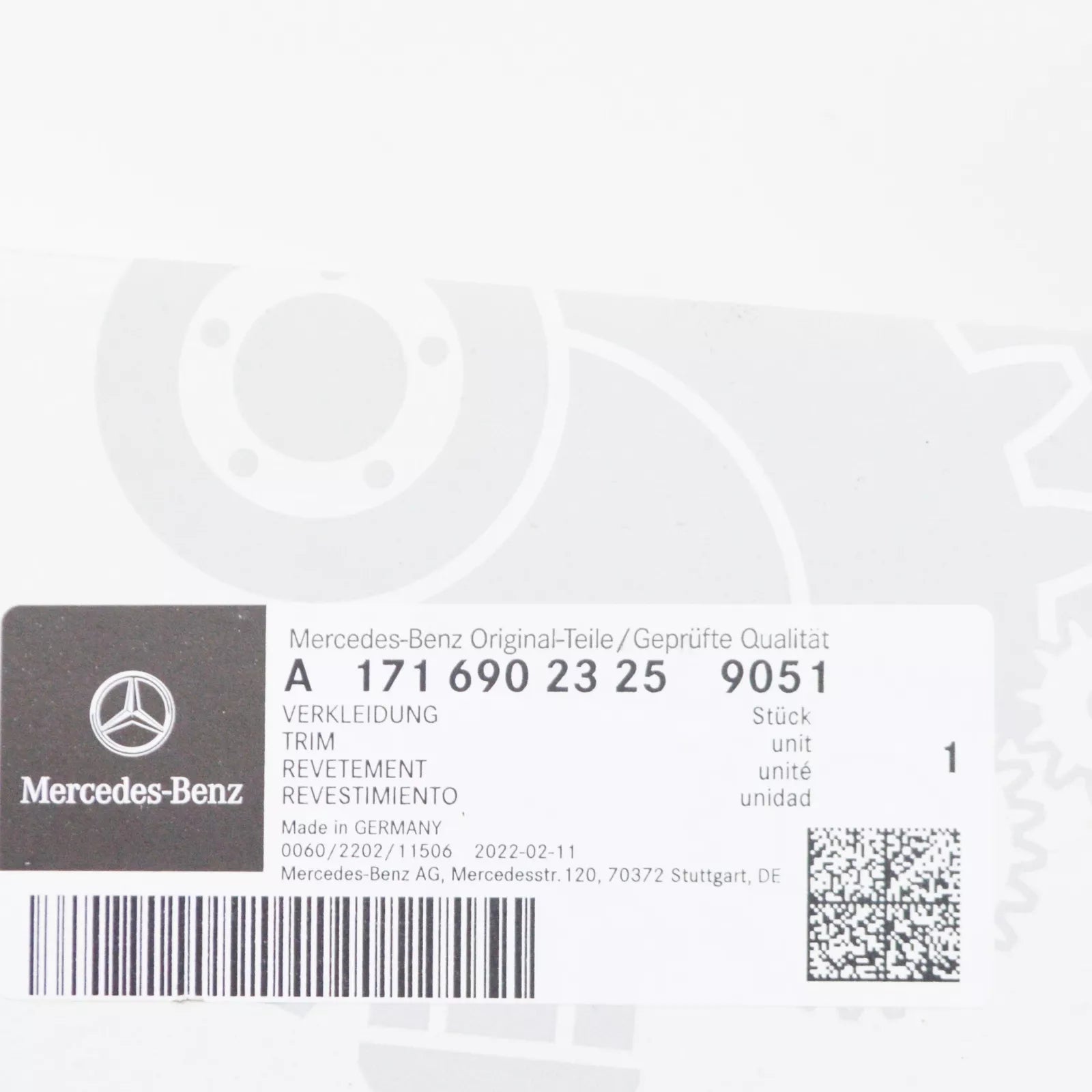 NEW MERCEDES-BENZ SLK R171 LEFT TO B-PILLAR TRIM COVER A17169023259051 ORIGINAL