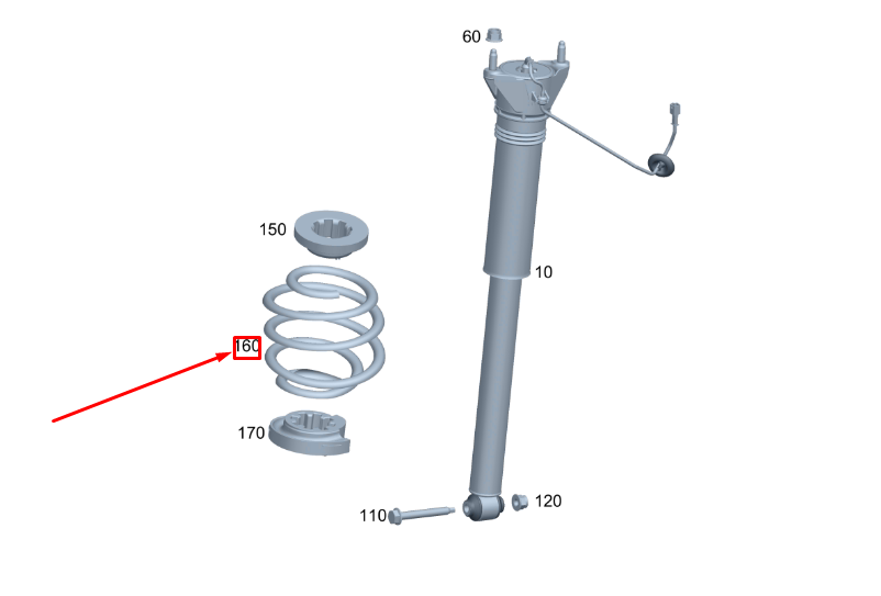 new mercedes-benz gla h247 rear coil spring a2473243900 original