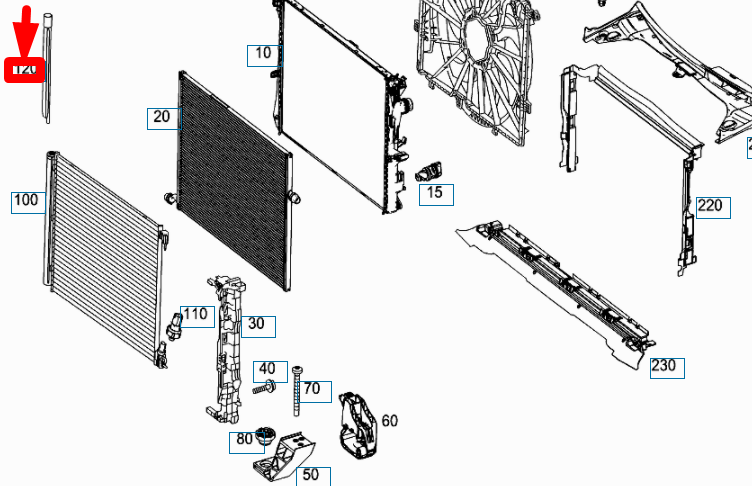 NEW MERCEDES-BENZ GLC C253 COOLANT REFRIGERANT DRIER A0998350000 ORIGINAL