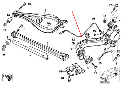 new bmw 3 e46 rear right wheel abs sensor 34521166126 1166126 2003 original