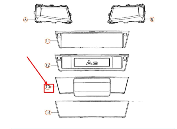 NEW AUDI A6 C6 FRONT LICENCE PLATE TRIM 4F0807287C1RR ORIGINAL