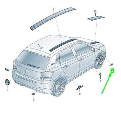 NEW VOLKSWAGEN TIGUAN AD MK2 SIDE FILM LETTERING BADGE 5G4853433DPJ