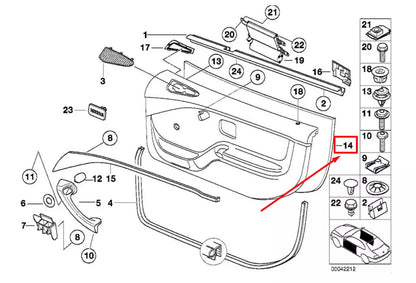 NEW BMW Z3 E36 FRONT LEFT DOOR SOUND INSULATING 51488410037 8410037 ORIGINAL