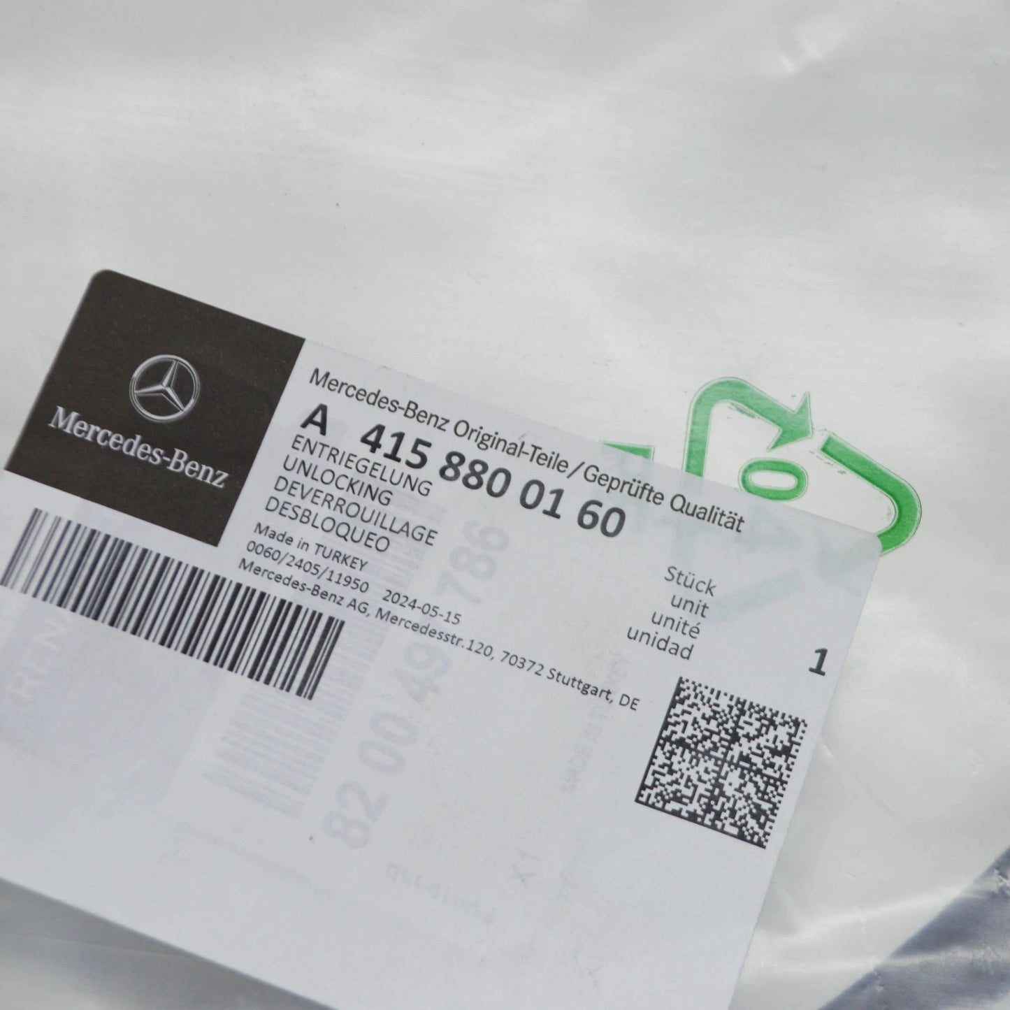 NEW MERCEDES-BENZ CITAN W415 ENGINE HOOD UNLOCKING A4158800160 ORIGINAL