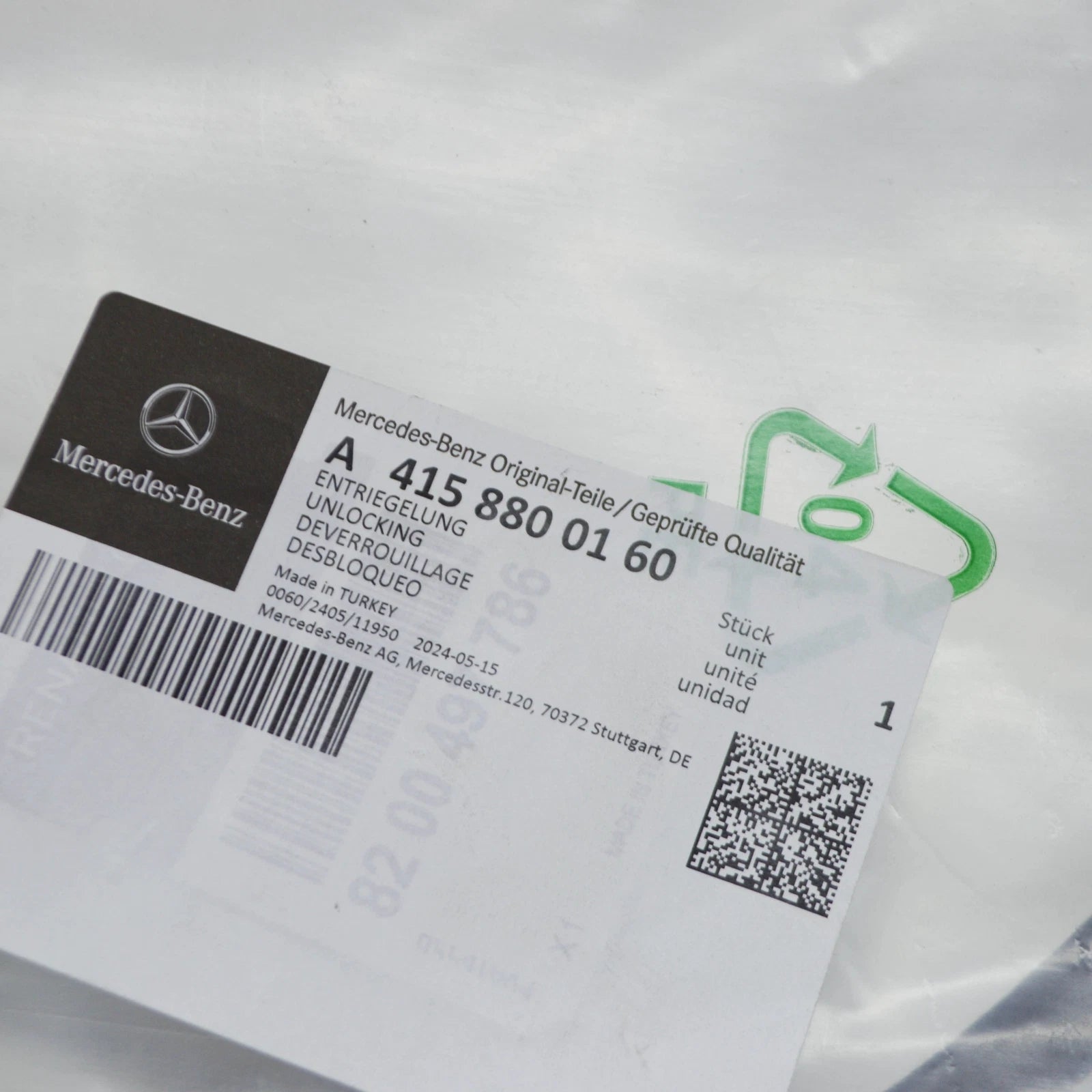 NEW MERCEDES-BENZ CITAN W415 ENGINE HOOD UNLOCKING A4158800160 ORIGINAL