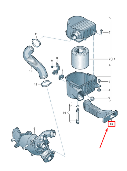 NEW AUDI A1 8X AIR INTAKE DUCT GUIDE PIPE 6R0129618G ORIGINAL