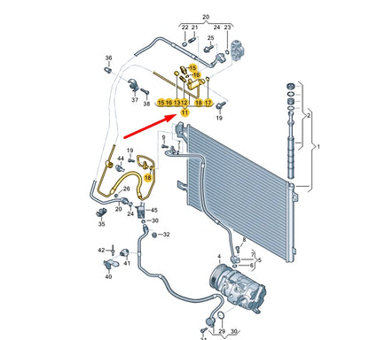 NEW VOLKSWAGEN TRANSPORTER T6 REFRIGERANT LINE LHD 7E1820741T ORIGINAL
