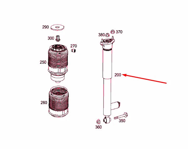 NEW MERCEDES-BENZ CLS C218 REAR SHOCK ABSORBER A2183203030 ORIGINAL