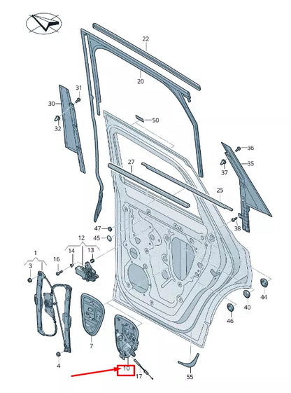 NEW VW TOUAREG CR REAR RIGHT DOOR INNER PANEL COVER 760839096