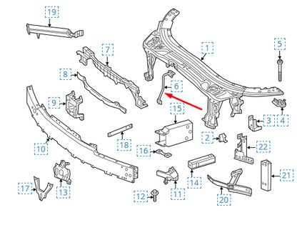 NEW MB C-CLASS W205 RADIATOR VERTICAL SUPPORT BRACKET A2058980032 2016 ORIGINAL