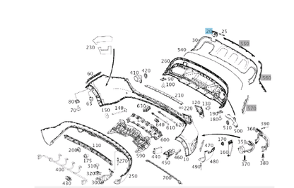 new mercedes-benz gla x156 rear bumper tow hook eye cover a1568856201 original