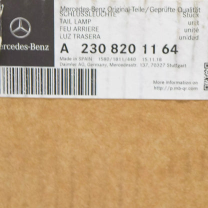 NEW MB SL R230 REAR LEFT AND RIGHT TAILLIGHT SET A2308201164 A2308201264