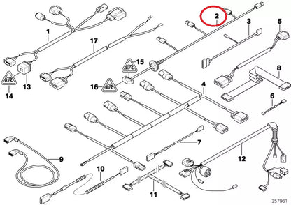 NEW BMW 5 E60 REAR PARKING AID WIRING 61126928366 6928366 ORIGINAL