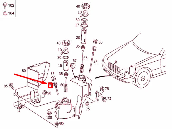 NEW MERCEDES-BENZ S W220 POWER STEERING TANK PROTECTIVE CAP A2203200159 ORIGINAL